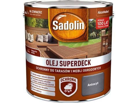 Olej Sadolin Superdeck Do Taras W I Mebli Ogrodowych Antracyt L