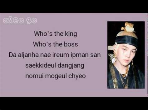 Agust D Suga Bts Daechwita Easy Lyrics Youtube