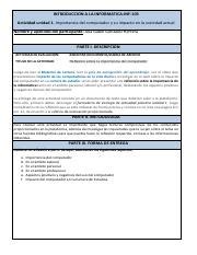 Formulario De Envio Actividad Practica Unidad 1 Pdf INTRODUCCION A LA