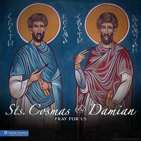 Cosmas And Damian Saints Saints Early Christian Catholic Answers