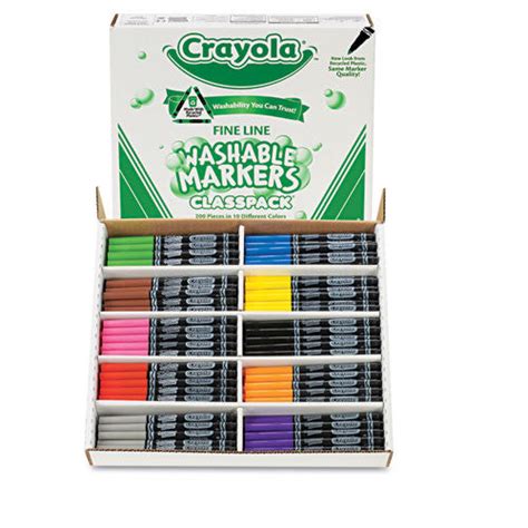 200 Pc Crayola Fine Tip Washable Markers 10 Colors