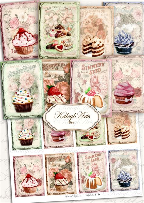 Pin Auf Atc Cards Vintage Shabby Chic Printable