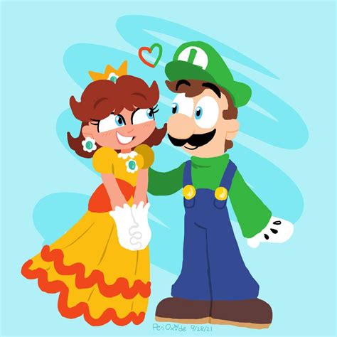 Daisy And Luigi By Perioxiide On Deviantart Super Mario Art Luigi And Daisy Mario Art