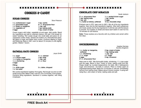 recipe format  morris press cookbooks