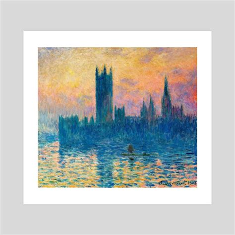 Claude Monet The Houses Of Parliament Sunset An Art Print By