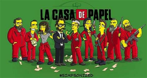 Pingl Par Ana Sur La Casa De Papel Peinture Du Joker Simpsons