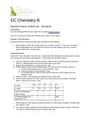 NuclearFissionLab Docx DC Chemistry B Nuclear Fission Virtual Lab