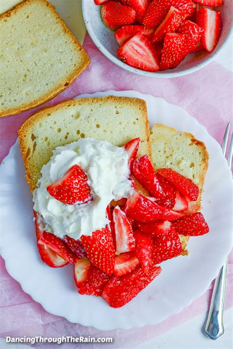 Strawberry Shortcake With Pound Cake Dancing Through The Rain