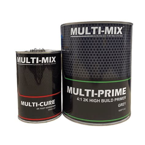 Multi Prime K High Build Primer L Kit Grey Refinish Systems Ltd