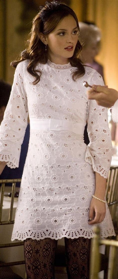 Blair Waldorfs Style Blair Waldorf White Lace Dress Gossip Girl Outfits Gossip Girl Fashion