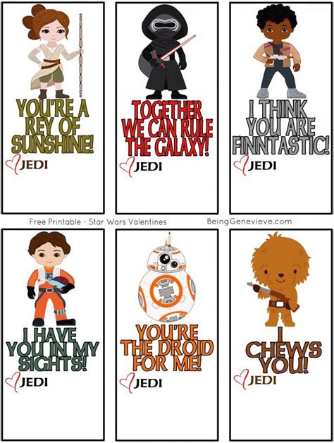 20 Free Printable Star Wars Valentines Artofit