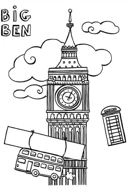 Bel Big Ben Da Colorare Scarica Stampa O Colora Subito Online