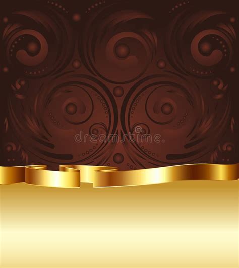 Brown And Gold Background Stock Illustration Illustration Of Decor