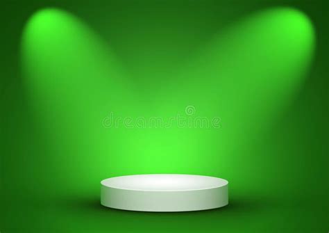 Color Stage on Green Background Stock Illustration - Illustration of show, studio: 191869147