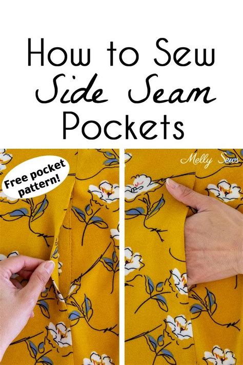 How To Sew Pockets Add Pockets To A Garment Side Seam Pocket Tutorial With Free Pattern