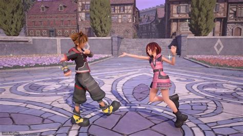 Sora And Kairi Dancing In Radiant Garden Kingdom Hearts Kingdom