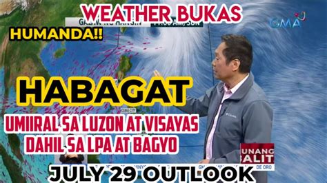 PAGASA WEATHER FORECAST TODAY JULY 29 2022 MANG TANI CRUZ WEATHER