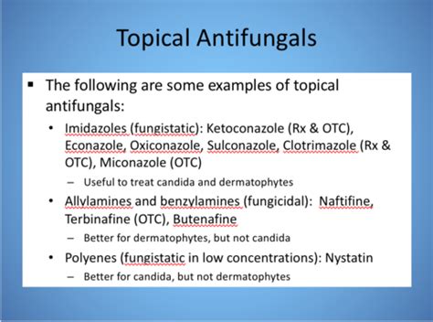 Topical Antifungals Flashcards Quizlet