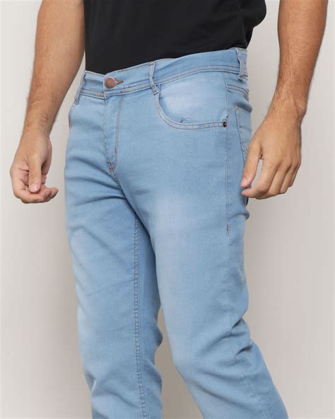 Calça Jeans Masculina Slim Azul Claro