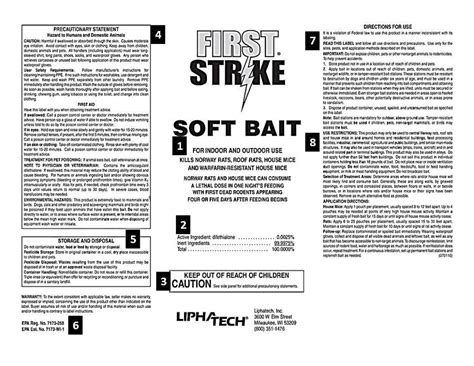 First Strike Rodenticide Label Pensandpieces