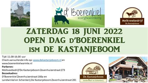 18 JUNI OPEN DAG Bij Zorgboerderij DBoerenkiel In Samenwerking Met