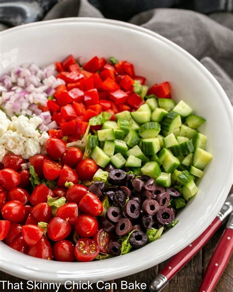 Mediterranean Chopped Salad Healthy Beautiful That Skinny Chick