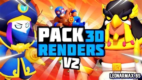 PACK De RENDERS 3D Brawl Stars Para Android Y PC GRATIS YouTube