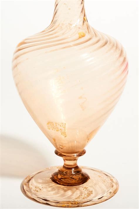 Venetian Ambergold Fleck Ridged Vase For Sale At 1stdibs