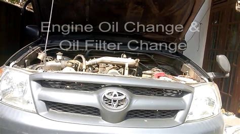 How To Change The Engine Oil On Toyota Hilux Mk Youtube