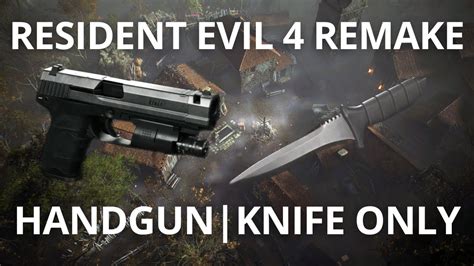 Resident Evil Remake Handgun Knife Only Run Youtube