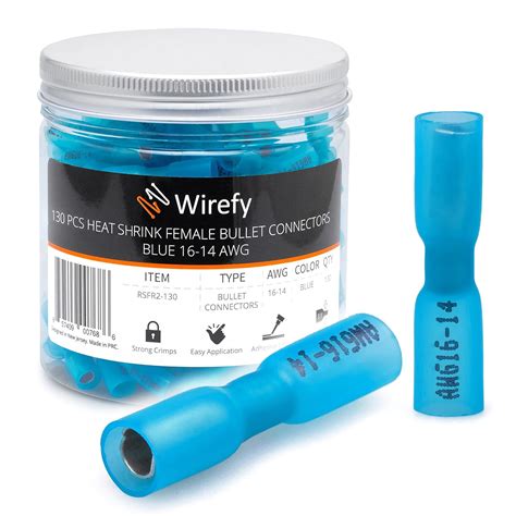 Pcs Wirefy Heat Shrink Female Bullet Connectors Female Wire