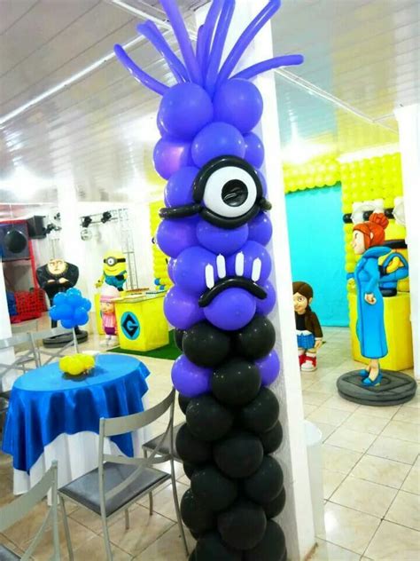 Minion Globos De Minions Columnas De Globos Minions Fiesta