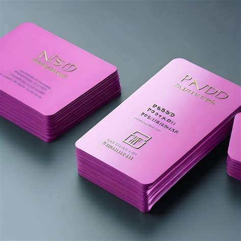 Premium Ai Image Psd Luxury Business Card Mockup Psd In Pink