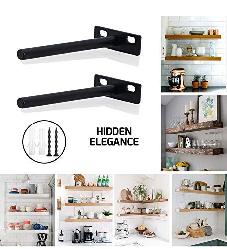 Buy Inch Solid Steel Floating Shelf Brackets Pcs Heavy Duty