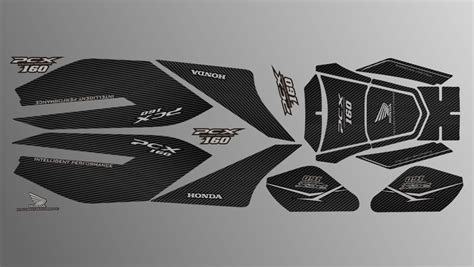 Sticker Tankpad Sidepad Full Set Honda Pcx 160 ALL HONDA PCX 160