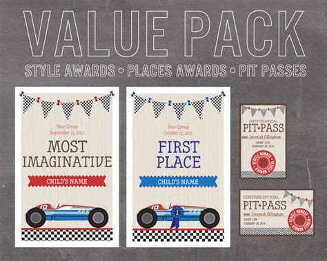 Derby Pit Passes Instant Download Printable Blue And Red Etsy