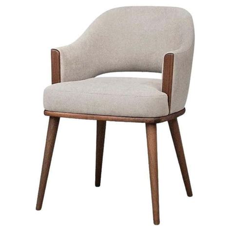 Joyce Contemporary Upholstered Dining Armchair In Ashwood And Tufted