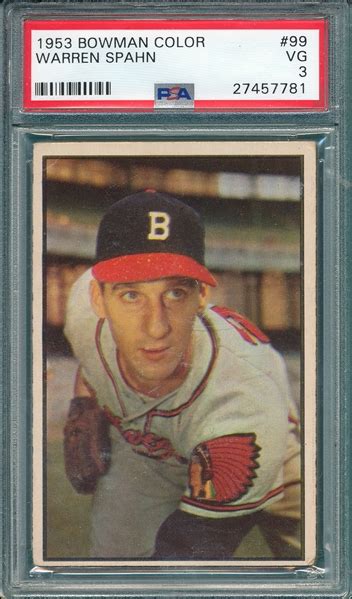 Lot Detail Bowman Color Warren Spahn Psa