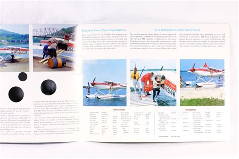 Piper Vintage Brochure Cherokee Six Seaplane Edo 3430 Floats Usa