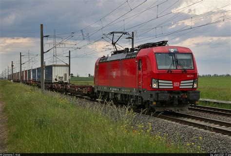 KLV Zug Mit 193 371 2 Siemens Vectron Unterwegs In Braschwitz