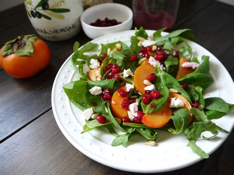 Eighty Twenty 80 Persimmon Salad With Pomegranate Vinaigrette