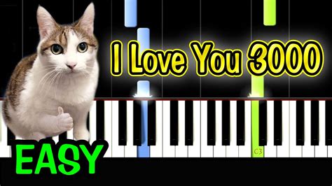 I Love You 3000 Piano Tutorial Easy Free Sheet Music Pdf Iron Man