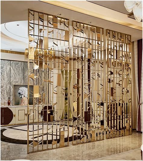 Decorative Interior Metal Wall Divider Panels / Architectural Metal ...