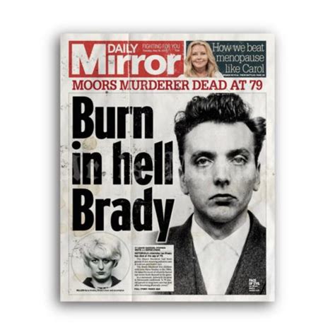 Printable Moors Murderer Dead Serial Killer Ian Brady Newspaper Poster