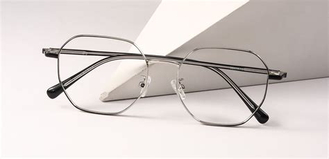 Milem Geometric Prescription Glasses Blacksilver Womens