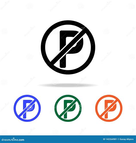 ícone Do Sinal Da Proibição Do Estacionamento Elementos Do ícone