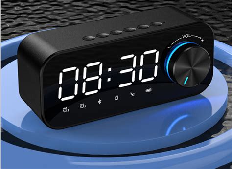 Led Bluetooth Hoparl R Fm Radyo Alar Saat Kablosuz M Zik Boombox