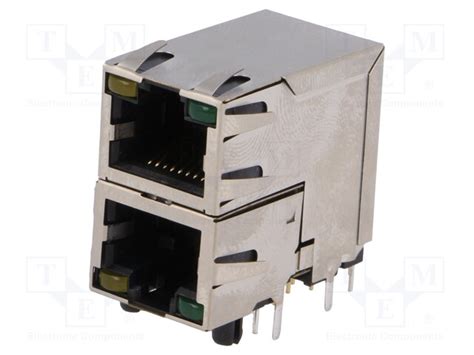 Rjsae 5381 02 Amphenol Communications Solutions Socket Rj45 Cat 5 Shielded Double With