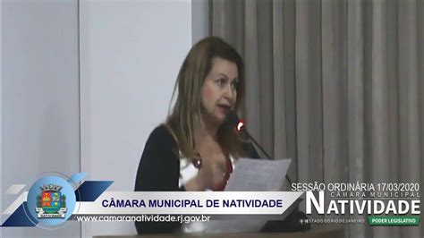 Transmissão ao vivo de Câmara Municipal de Natividade 17 03 2020