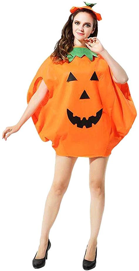 Uobzyaq Adult Halloween Pumpkin Costume With Hat Cosplay Party Fancy Dress Up Clothes Adult